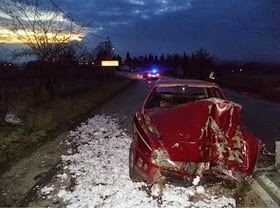 Τροχαίο ατύχημα στην Κερασιά Κοζάνης (Φώτο)