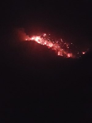 Αναζωπυρώθηκε η φωτιά που είχε εκδηλωθεί στην περιοχή «Γομάρα» της περιοχής Σαμαρίνας την προηγούμενη Τρίτη εξαιτίας πτώσης κεραυνού