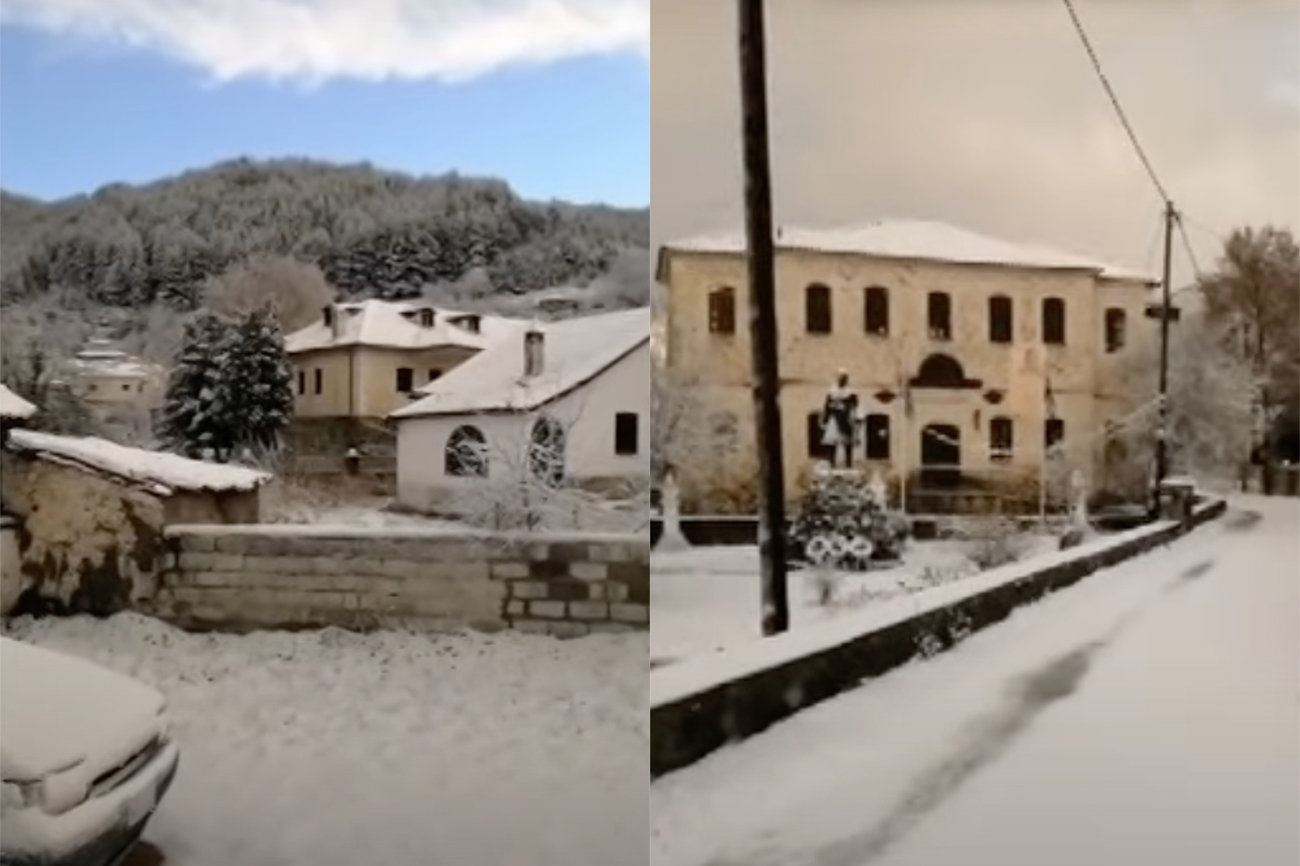 Κοζάνη: Χιόνισε στη Βλάστη Εορδαίας, στους -1 η θερμοκρασία