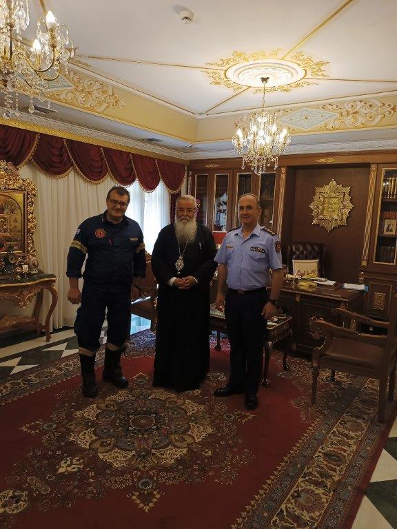 Εθιμοτυπική επίσκεψη γνωριμίας πραγματοποίησε ο Διοικητής της Διοίκησης Πυροσβεστικών Υπηρεσιών Νομού Κοζάνης στην Ιερά Μητρόπολη Σερβίων και Κοζάνης