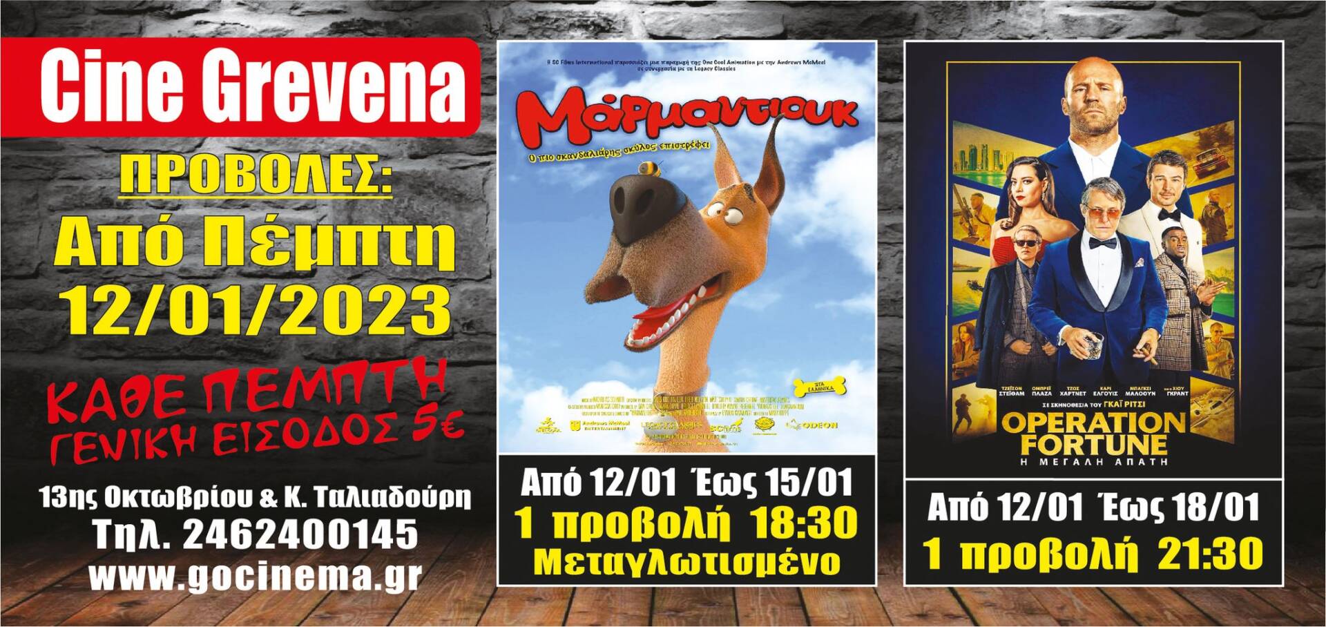 Νέα κινηματογραφική εβδομάδα στο Cine Grevena από Πέμπτη 12 έως την Τετάρτη 18 Ιανουαρίου