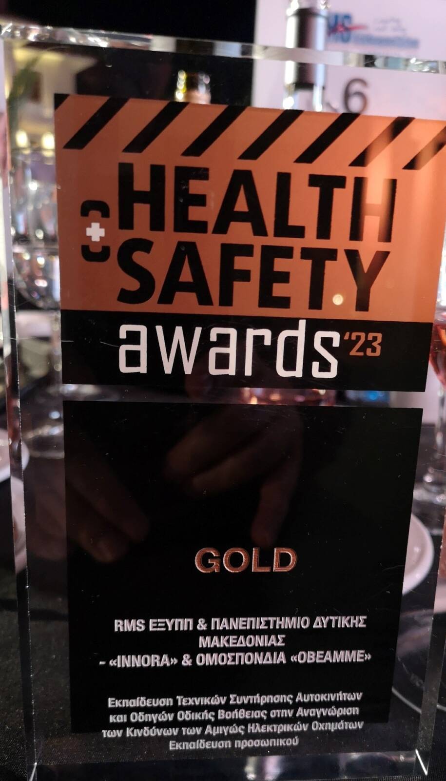 Χρυσό βραβείο στα “Helth and Safety Awards – 2023” απέσπασε η εταιρία τεχνοβλαστός (spinoff) του Πανεπιστημίου Δυτικής Μακεδονίας INNORA