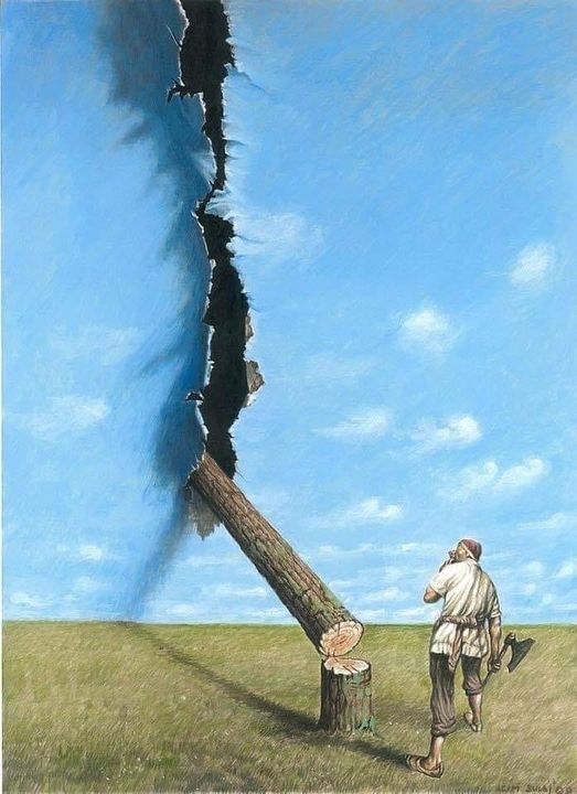 Κάθε φορά που Κόβεις ένα Δέντρο… Γκρεμίζεις έναν Ουρανό… Έργο του Αλβανού καλλιτέχνη Agim Sulaj *Του Ευθύμη Πολύζου