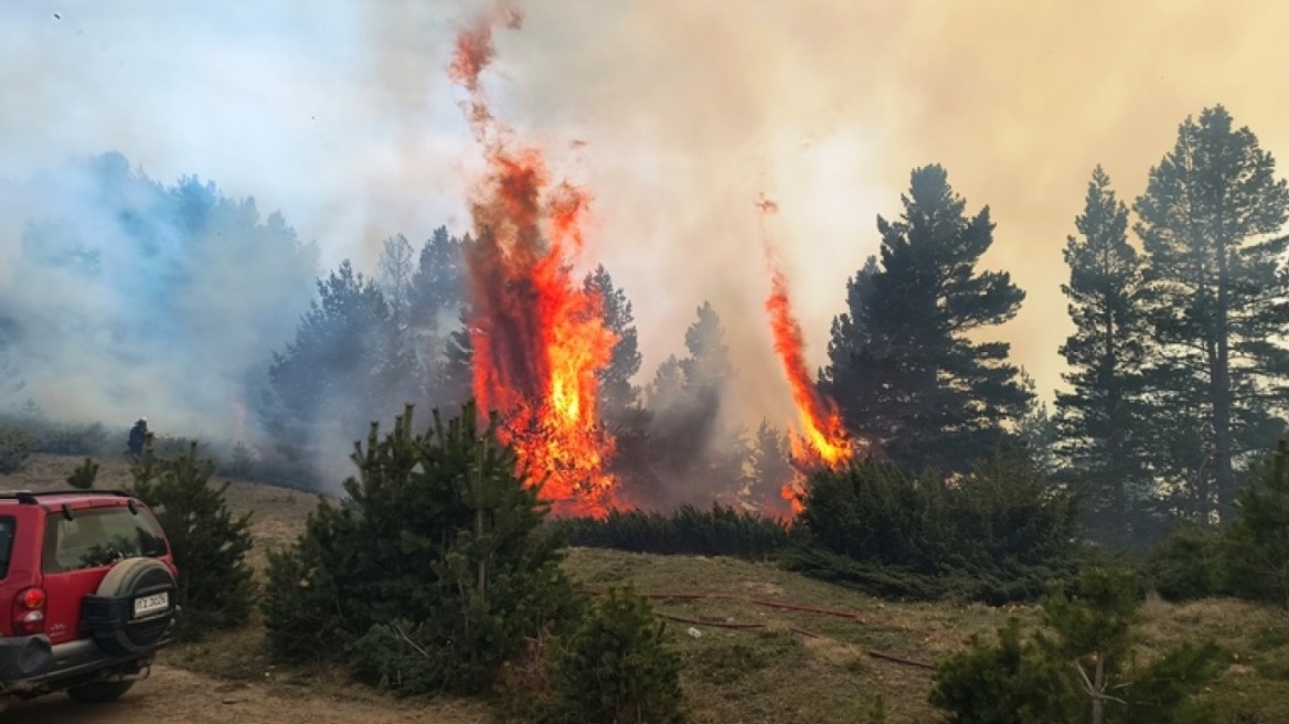 Πιέρια Όρη: Θέμα ωρών να τεθεί η φωτιά σε πλήρη έλεγχο