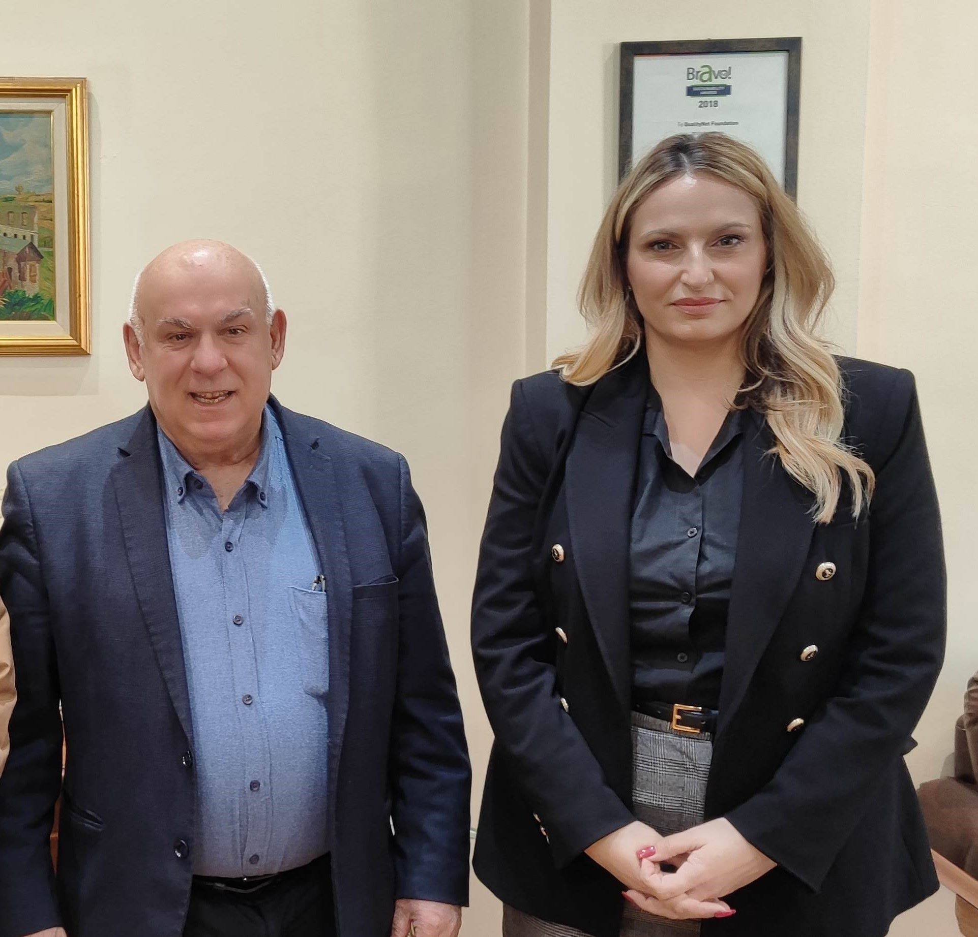 Συνάντηση εργασίας  του  Δημάρχου Γρεβενών, Κυριάκου Ταταρίδη, με τη Συντονίστρια του Γραφείου του Πρωθυπουργού στη Θεσσαλονίκη, Έλενα Σώκου