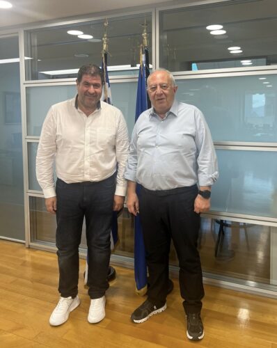 Συνάντηση του Βουλευτή Π.Ε. Γρεβενών Θανάση Σταυρόπουλου με τον Διοικητή της Ειδικής Υπηρεσίας Δίκαιης Αναπτυξιακής Μετάβασης κ. Πελοπίδα Καλλίρη
