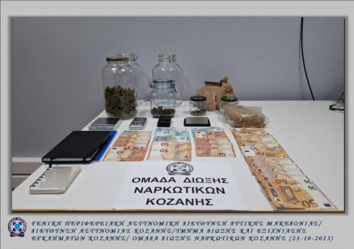 Σύλληψη 28χρονου στην Κοζάνη για ναρκωτικά, αρχαία και αδασμολόγητο καπνό