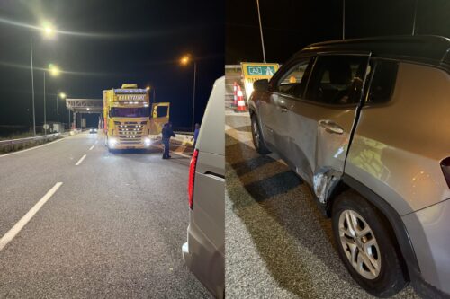 Τροχαίο με νταλίκα και Ι.Χ. κοντά στα διόδια Σιάτιστας