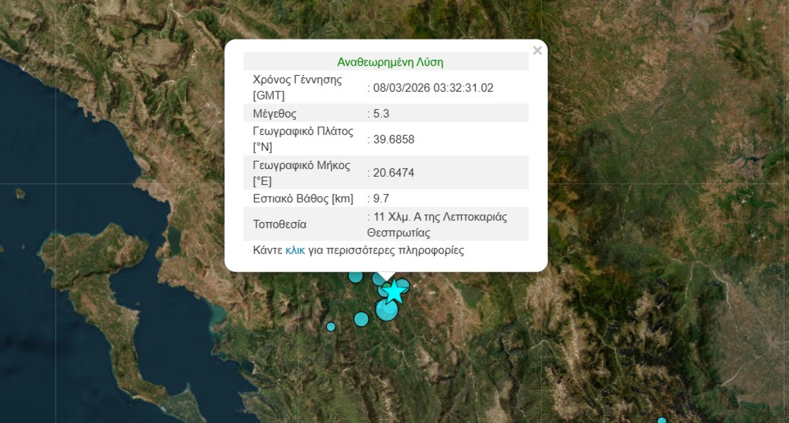 Σεισμός 5,3 Ρίχτερ στη Θεσπρωτία: Η στιγμή που η δόνηση ταρακουνά τα Ιωάννινα -Αισθητός στην πόλη των Γρεβενών  (Βίντεο)