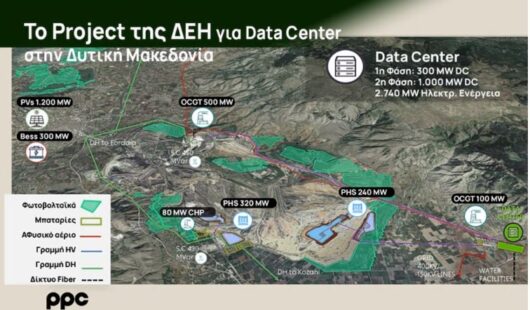 ΔΕΗ: 2,3 δισ. για το mega data center στην Κοζάνη