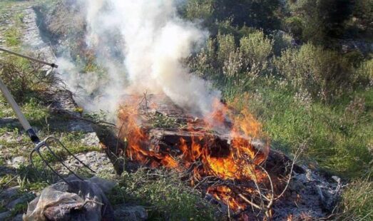 Πρόστιμο 937,50€ για καύση ξηρών χόρτων σε υπαίθριο χώρο στη Φλώρινα