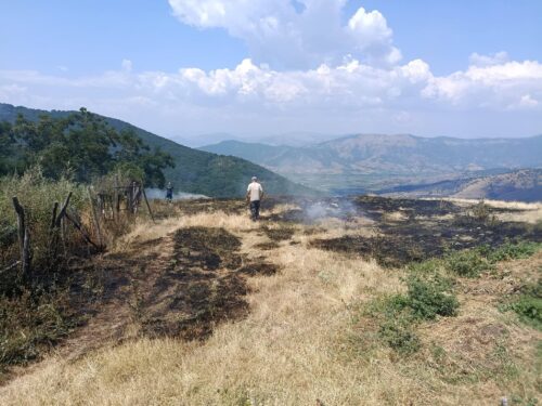 Φωτιά απείλησε τα κοιμητήρια της Κλεισούρας – Άμεση επέμβαση κατοίκων και Πυροσβεστικής